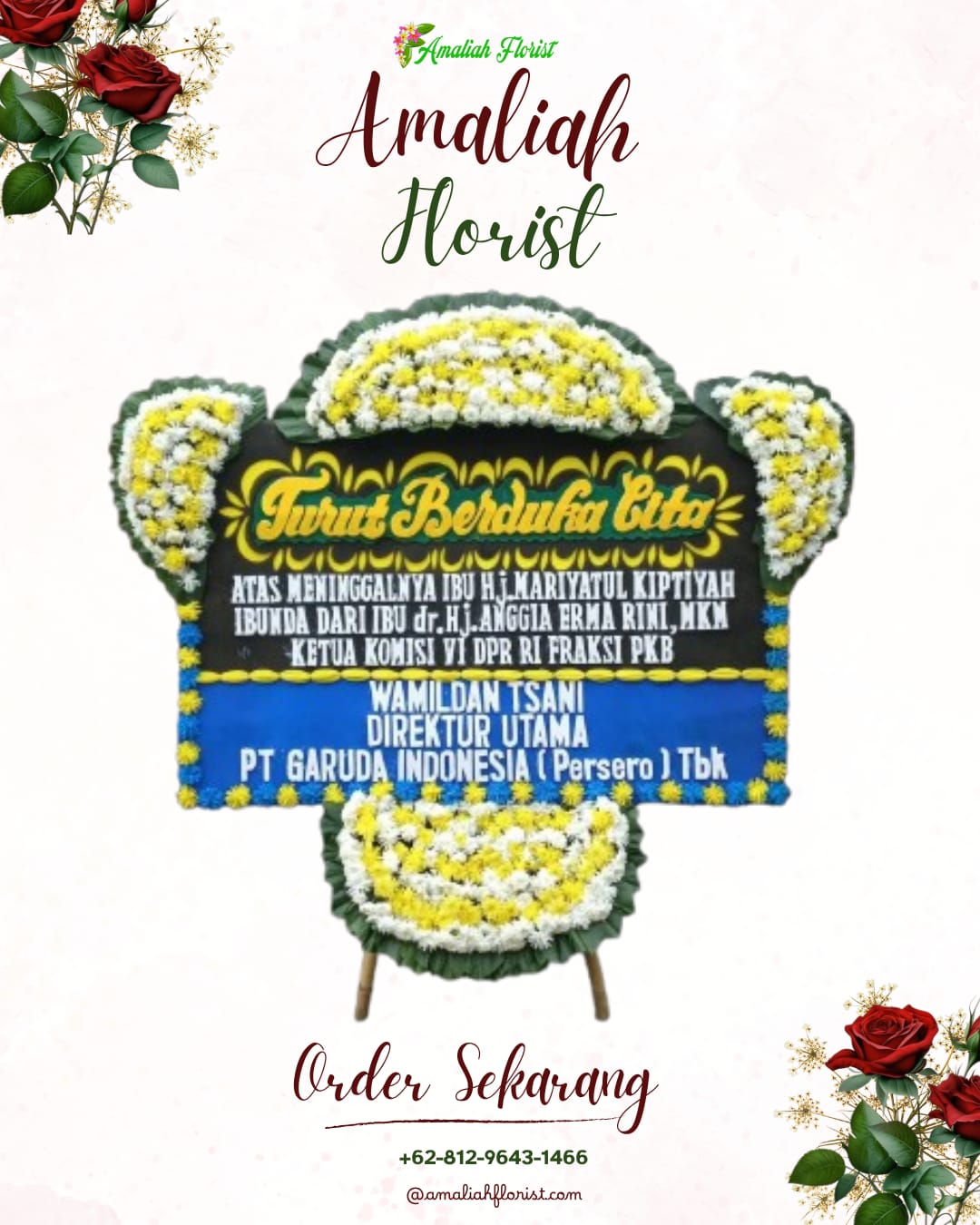 Papan Bunga Duka Cipocok Jaya